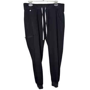 Figs Womens Black Jogger Scrub Pants Large